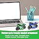 Danbghyuo Motorrad Spielzeug für Kinder,2 PCS Friktion & beweglicher Fahrer-Figur,motorrads Modell spielzeugs Mini Moto Geschenk,Spielzeug-Motorrad für Kinder Weihnachten GeburtstagParty Geschenke