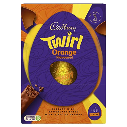 Cadbury Twirl oranje groot paasei, inclusief 1 groot ei en 1 chocoladereep, 195 g (1 stuks) - Image 3