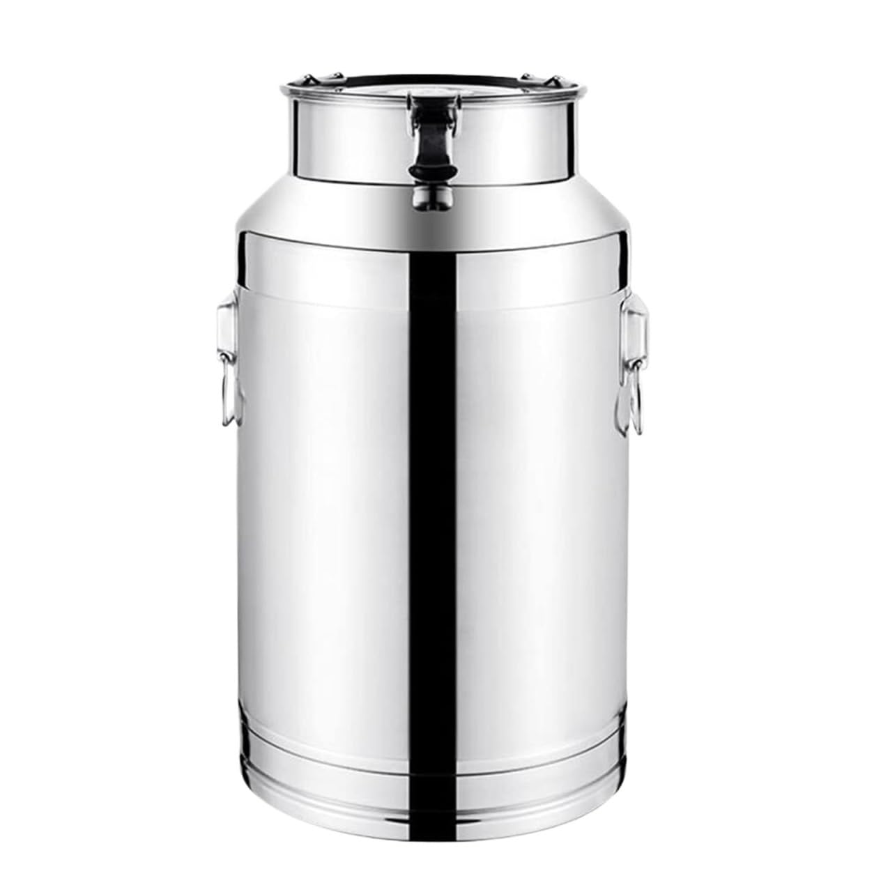 SaryEdge Milk Churn Pot 304 Stainless Steel Sealed Barrel Transport Tank Heavy Duty Milk Can Pail Bucket Canister Dairy Pot,Silver-35 * 54cm,Silver-35 * 54cm