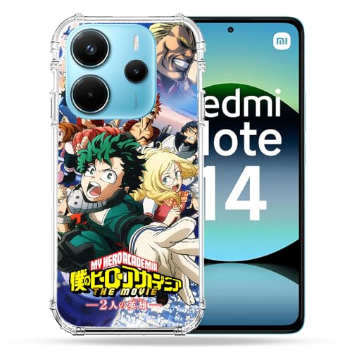 Coque Xiaomi Redmi Note 14 4G protection silicone rigide Manga My Hero Academia