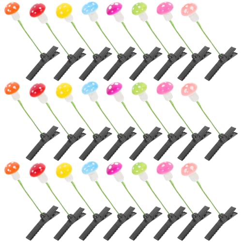 Baluue 30pièces Clips De Cheveux Kawaii Forme De Champignon Pour Filles Accessoires Amusants Pour Fêtes Et Cosplay