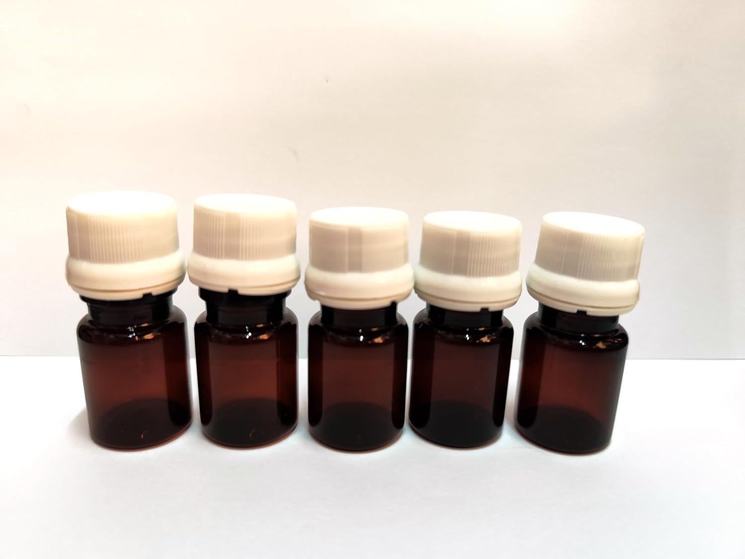 SHREE MAHA 10ml Empty Amber PET Syrup Bottles Amber with White Seal Caps (Pharmacy Bottle, Liquid Medicine, Drug Store Bottle) with locking cap and inners (Pack of 50 pcs)-image-2