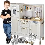 ✔️ [LED-Beleuchtung - 2 Lampen] - LED-Lampen im Set schaffen eine einzigartige Atmosphäre beim Spielen. Lichteffekte unterstreichen den einzigartigen Charakter der Küche kinder