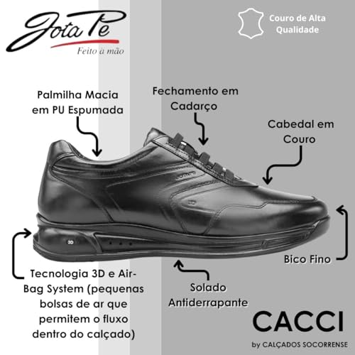 Sapato Masculino Casual Conforto Jotape 3d Evolution