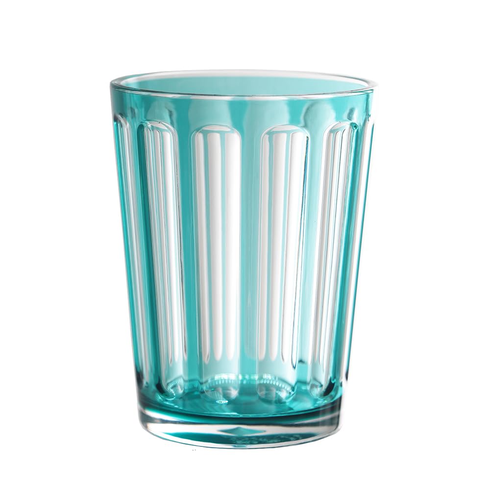 ROSE & TULIPANI Set 6 Bicchieri acqua in metacrilato "Touche" H11 cm 4 varianti(6pz) TURCHESE