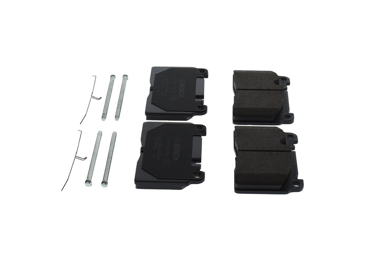 Bosch BP1689 - Pastiglie Freni Auto, Delantero - Calidad Bosch - Reducción de Ruido y Polvo - Certificación ECE-R90 - Sin Cobre - 1 Juego de 4 Pastillas