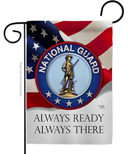 Breeze Decor Us Air National Guard Garden Flag Armed Forces Official Licensed United State American Military Veteran Retire Decorative, 13"X 18.5", Thick Fabric #TOP5