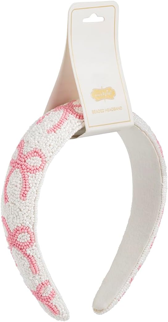 Mud Pie Women's Bow Beaded Headband