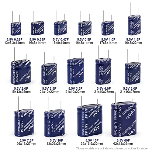 Condensateur combiné 5.5V 2.5F CDA type F pour carte électronique - 2