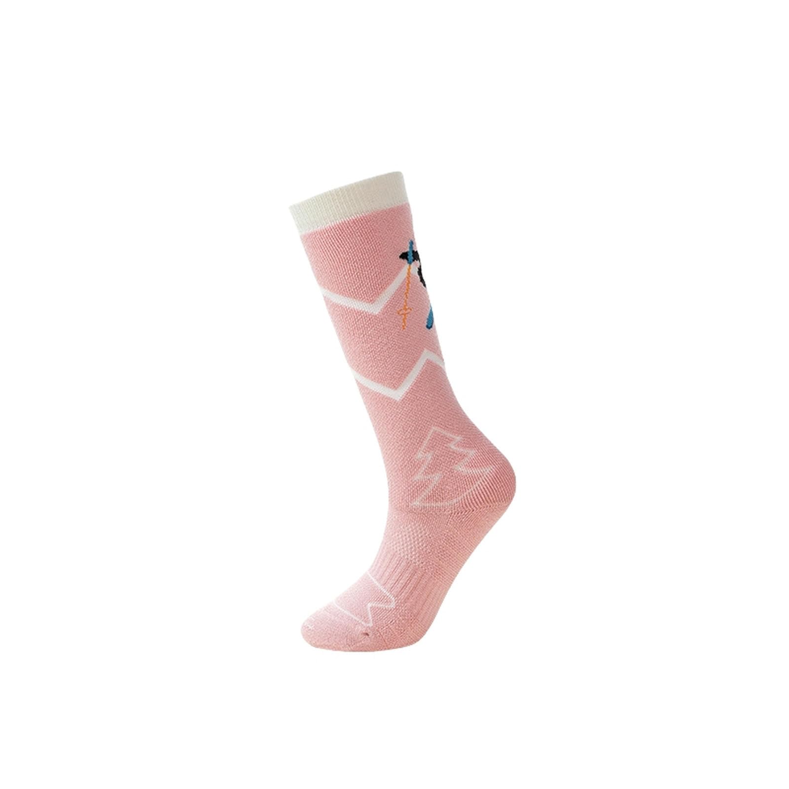 Socken Kinder Winter Dicker Warme Skisocken Im Freien Im Freien-rosa