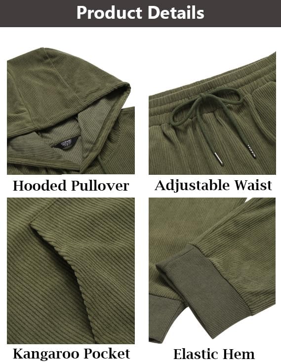 COOFANDY Men's Tracksuit 2 Piece Set Hoodie Sweatsuits Athletic Jogging Suits Casual Sports Outfits - Image 6