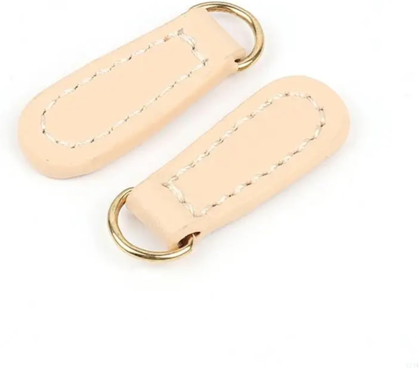 Zipper Pull 50PCS Genuine Leather Zipper Zip,Head,Charms Pulls for Jackets, Luggage(Brown)