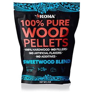 Kona Sweetwood Blend Smoker Pellets, Intended for Ninja Woodfire Outdoor Grill, 2 lb Resealable Bag