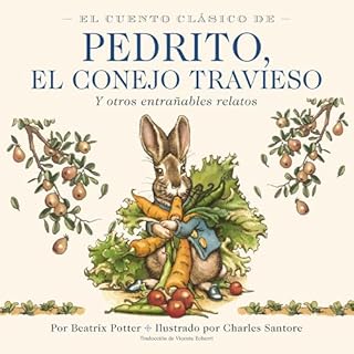 Diseño de la portada del título El Cuento Cl&aacute;sico de Pedrito, El Conejo Travieso