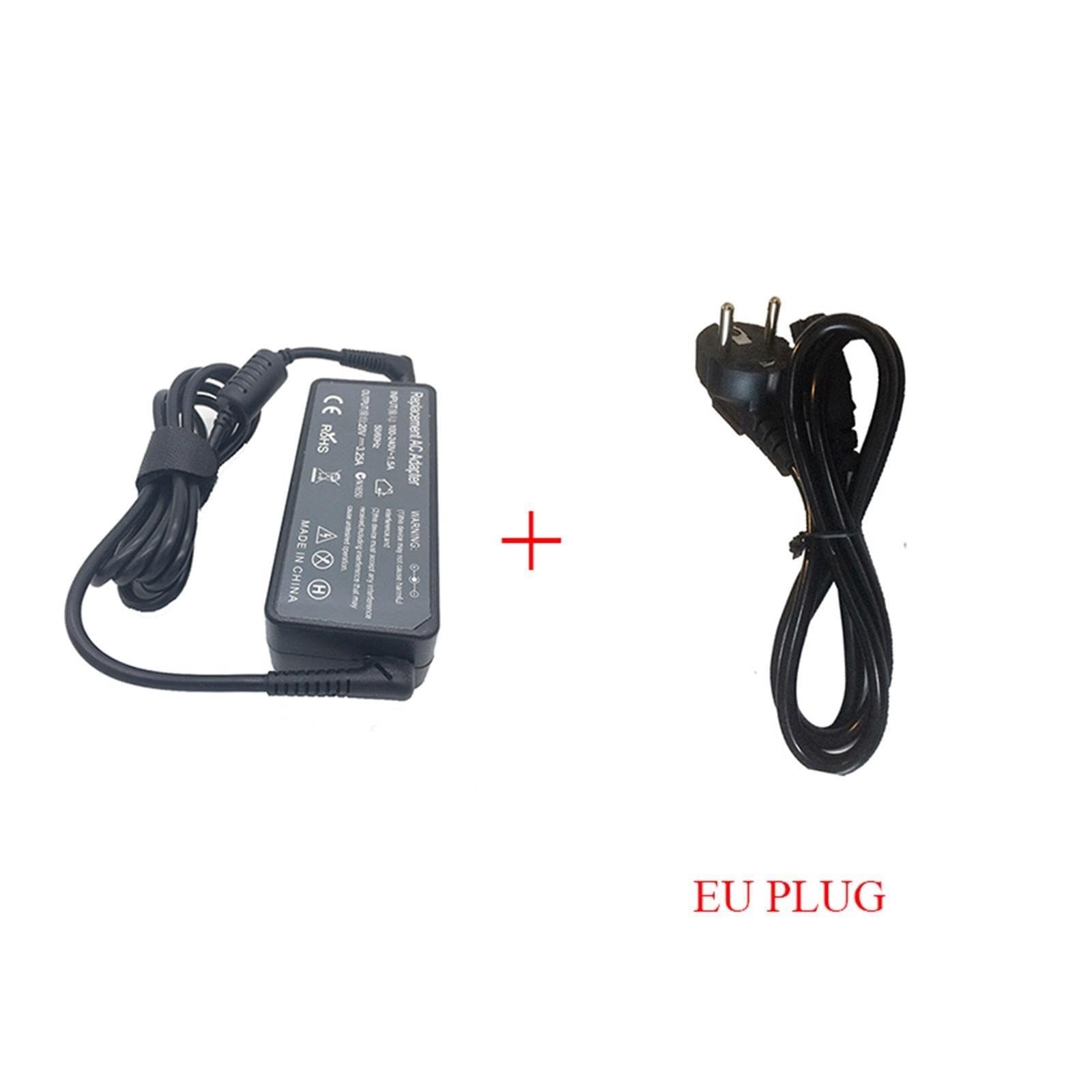 Cargador De Vuelta De CA De 20 V, 3,25 A, 65 W, 4,0 X 1,7 Mm, Compatible con ThinkPad, Compatible con IdeaPad, 330s 320 100-15 B50-10 Yoga 710 510-14ISK Redmibook 14 13(with EU Plug)