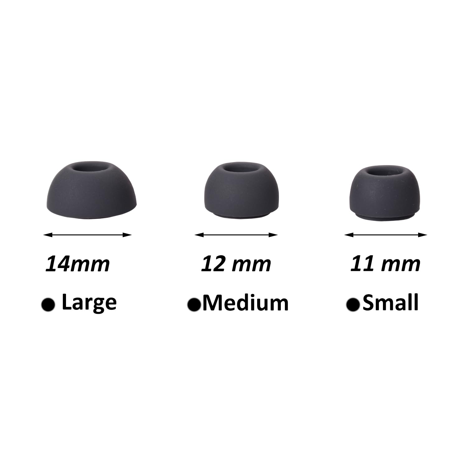 Samsung Galaxy Buds 3 Pro Aksesuarları için Yedek Silikon Kulaklık Ucu Seti Kulaklık Kulak Uçları, 6 Çift (3 Boyut S/M/L) (Gri)
