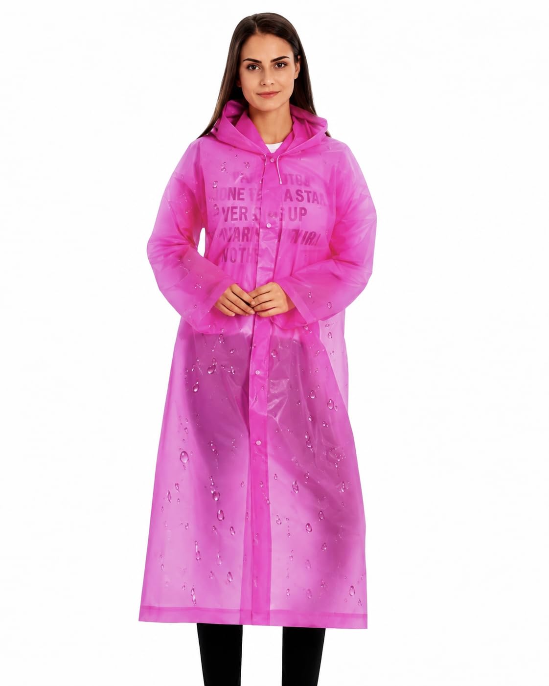 rolawan | Women's Waterproof Hooded Raincoat Long Length Reusable Rainwear Jacket for Travel, Bike Riding & Outdoor Use ||-picture-46