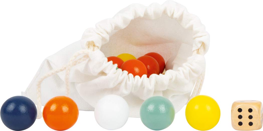 Jeu De Dés En Bois Small Foot – 39 Pièces – Pour 2 à 6 Joueurs – Stratégie Et Chance – Deux Variantes – Boîte De Rangement Intégrée