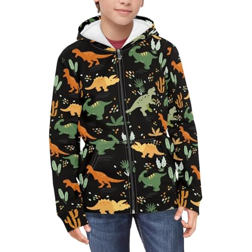 SEANATIVE Kids Zip Up Hooded Sweatshirt Long Sleeve Casual Sport Jacket with Pocket for Boys Girls3