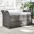 YITAHOME 90 Gallon Outdoor Wicker Storage Bench w/Cushion, Large PE Rattan Deck Storage Box w/Handles & Hydraulics for Patio Furniture, Cushions, Garden Tools, Pool & Sports Equipment, Light Grey