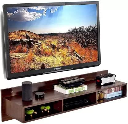 Home wood Brown TV Entertainment Unit/Wall Set Top Box Stand Shelf 2 51wSYUNfzXL