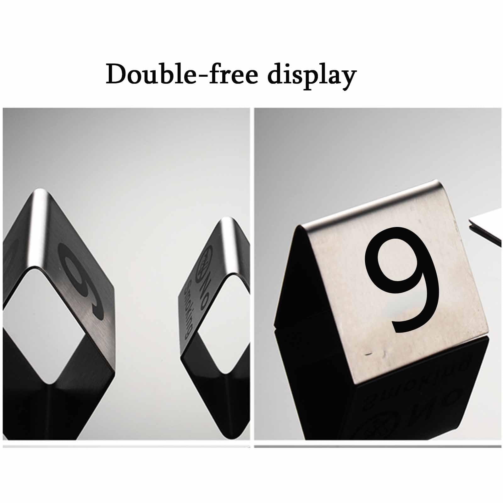 Stainless Steel Restaurant Table Number Sign