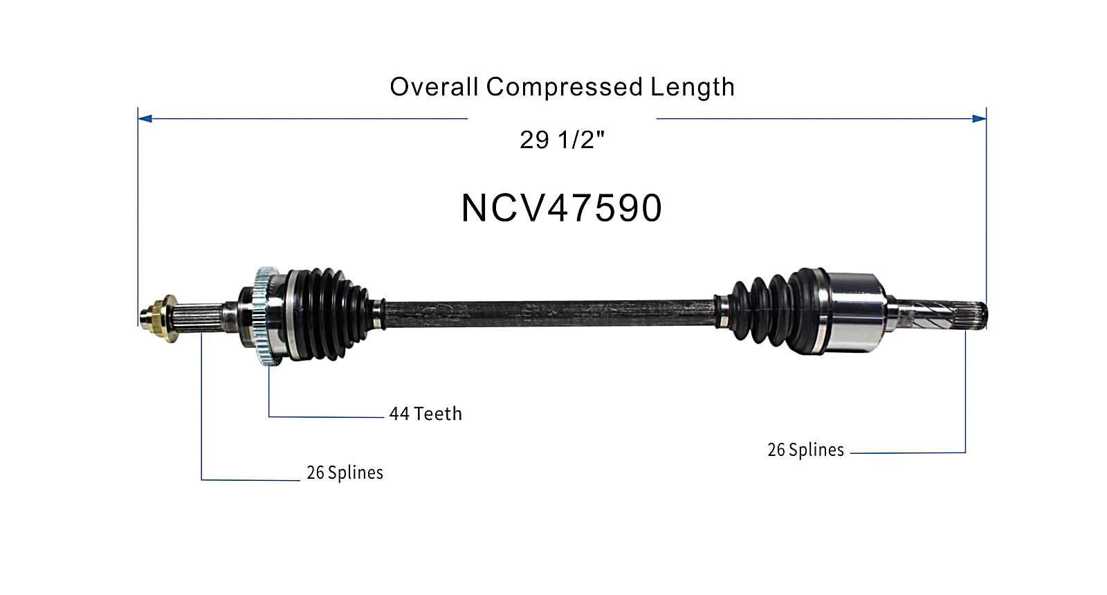 Amazon.com: GSP NCV47590 CV Axle Shaft Assembly - Left or