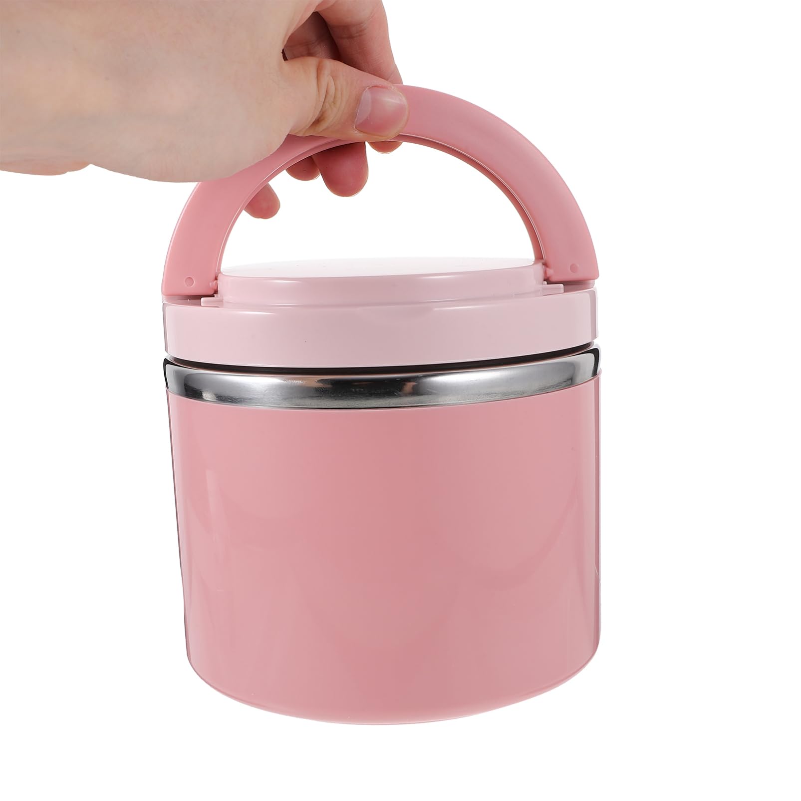 Contenitore Portamerenda Portatile e Resistente in Acciaio Inossidabile per Alimenti da 1000ml Coperchio Ermetico Manico Antiscivolo per Colazione e Cena