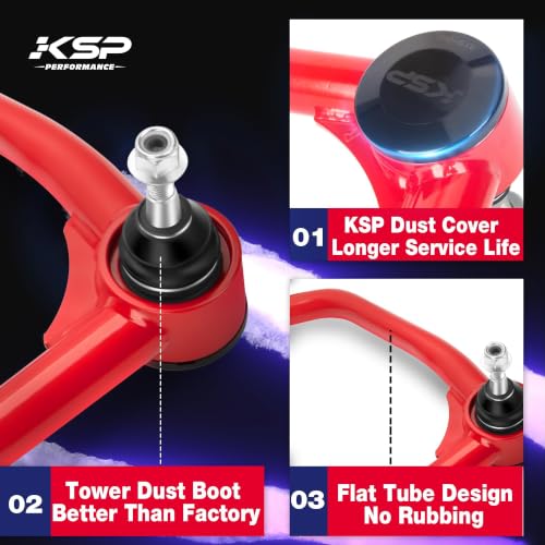 Image of KSP OE Upper Control Arms fit Silverado Sierra 1500 2007-2018,0-2inch Adjustable Front UCA Compatible With Chevy GMC Tahoe Avalanche Suburban Yukon XL Escalade,Repalce of Stock # K80669 K80670 K6541