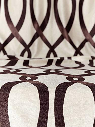 Image of Cortina Durable & Stylish Premium Striped 100% Polyester Curtains - with Metal Grommets - Easy Fit Over Window - Bedroom Living Room Kids Room Hall Kitchen - 9 Feet Set of 1 - Brown 2