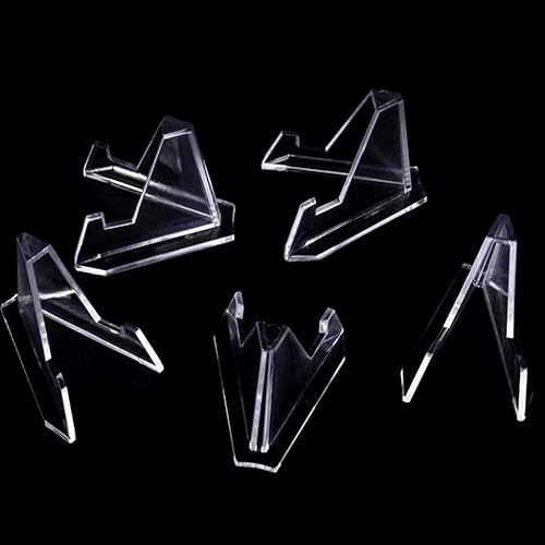 Miniatura 4 de 5 unids Soportes de acrílico Mini Moneda Display Stand Caballete Soporte Estante Estante para Medallas