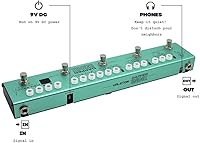 Vista 3 de Valeton Pedal de guitarra multiefectos Dapper Indie of Distortion Reverb Delay Chorus Fuzz y Phaser Trémolo para Indie Ambient Psychedelic Grunge