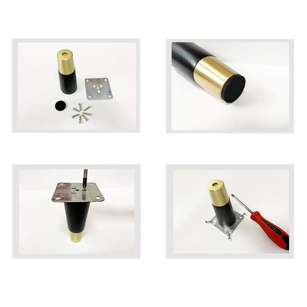 Kit de repuesto de patas de madera maciza para muebles de sofá, banco, zapatilla, mueble de TV, mueble de baño, tocador, con tornillos