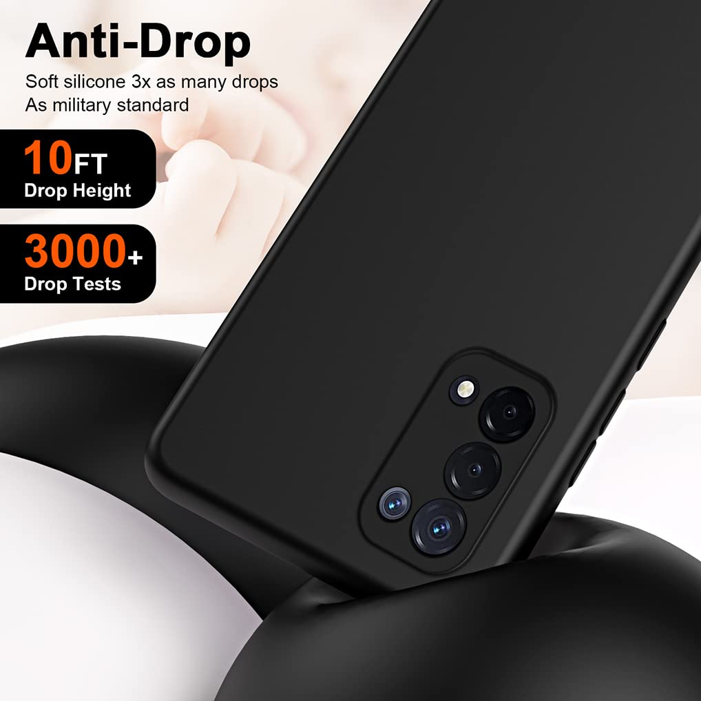 SEAHAI Cover per Oppo A74 5G / Oppo A54 5G, Custodia Sottile in Silicone Liquido in Gomma