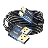 UGREEN USB-C to USB A Cable USB C Charger Type C Fast Charging Braided 2 Pack Compatible for Samsung Galaxy S9 S8 S10 Plus Note 9 8, Nintendo Switch, GoPro Hero 7 6 5, LG G8 G7 V40 V20 V30 G6 (6FT)