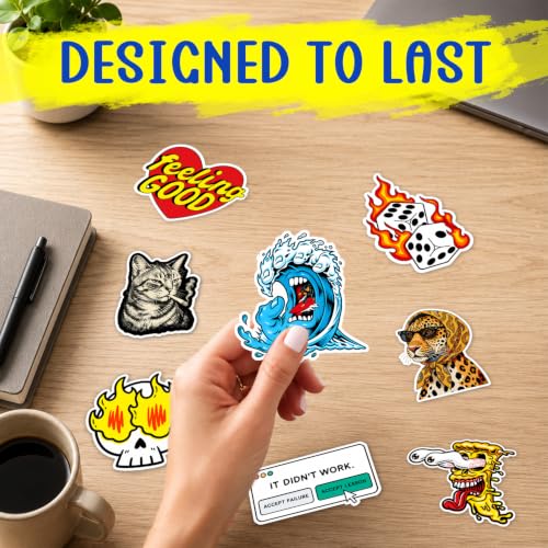Image of CodersParadise Die Cut Stickers Pack of 32, Assorted Vinyl Decals for Laptop, Water Bottle, Phone Case, Journal, Notebook, Scrapbook, Luggage, Helmet, Bicycle and DIY Craft