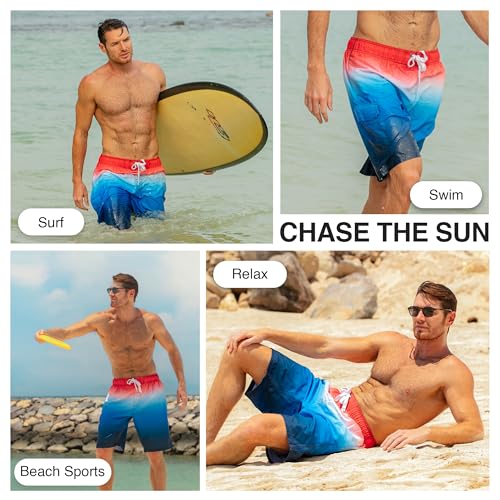 Image of Kanu Surf Men's Big Viper Extended Size Stripe Swim Trunk