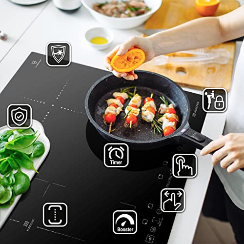 Autarkes Herdset: 60cm Einbaubackofen EB8019EDP + 59cm Induktionskochfeld IND5901FZ / Pyrolyse/Pizzafunktion/Grill… – Bild 6