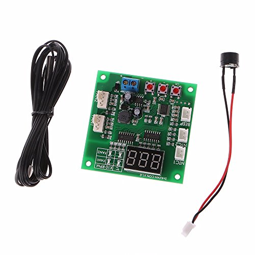 POYING 2 Way Heat Dissipation PWM Four Wire Fan Temperature Speed