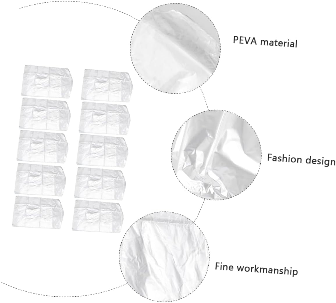 50pcs Transparent Garment Covers Dustproof Clothes Storage Bags Dust-filtering Clothing Protective Cover for Home Dry Cleaning and Travel