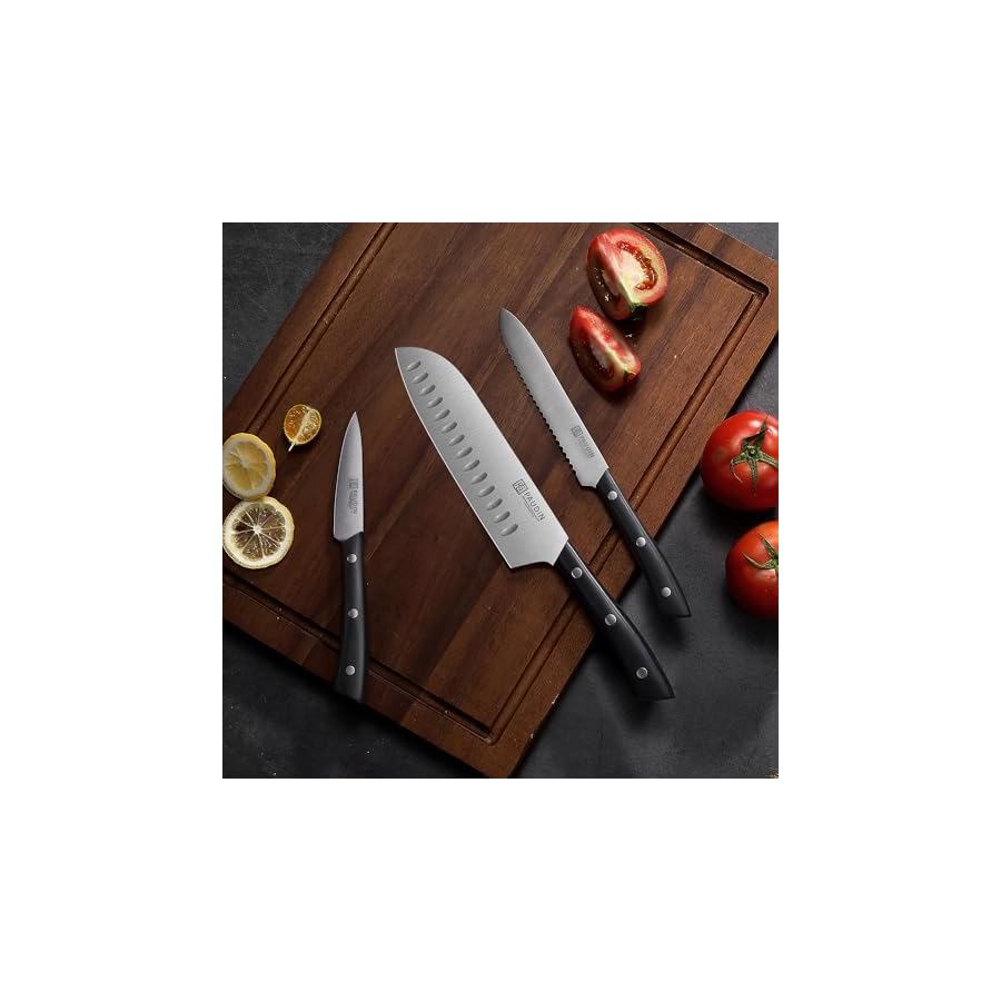 PAUDIN-Kitchen-Knife-Set-7-Piece-Chef-Knife-Set-High-Carbon-Stainless-Steel-Knife-Set-Razor-Sharp-Knives-Set-for-Kitchen-Precise-Cutting-Lightweight-Durable-Black PAUDIN Kitchen Knife Set, 7-Piece Chef Knife Set, High Carbon Stainless Steel Knife Set, Razor-Sharp Knives Set for Kitchen, Precise Cutting, Lightweight & Durable, Black