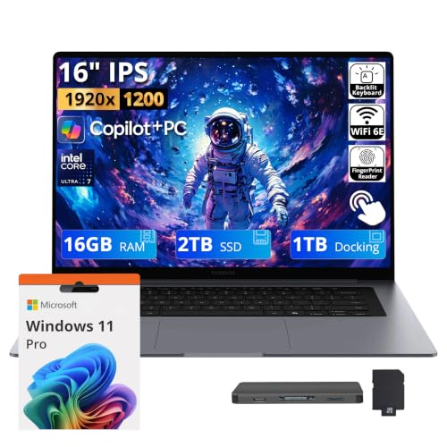 Samsung Galaxy Book6 Copilot+ PC �m�[�g�p�\�R�� 16�C���` FHD+ �^�b�`�X�N���[���AIntel Ultra 7 355�A16GB LPDDR5X�A3TB�X�g���[�W(2TB SSD+1TB�h�b�L���O�X�e�[�V����)�A�o�b�N