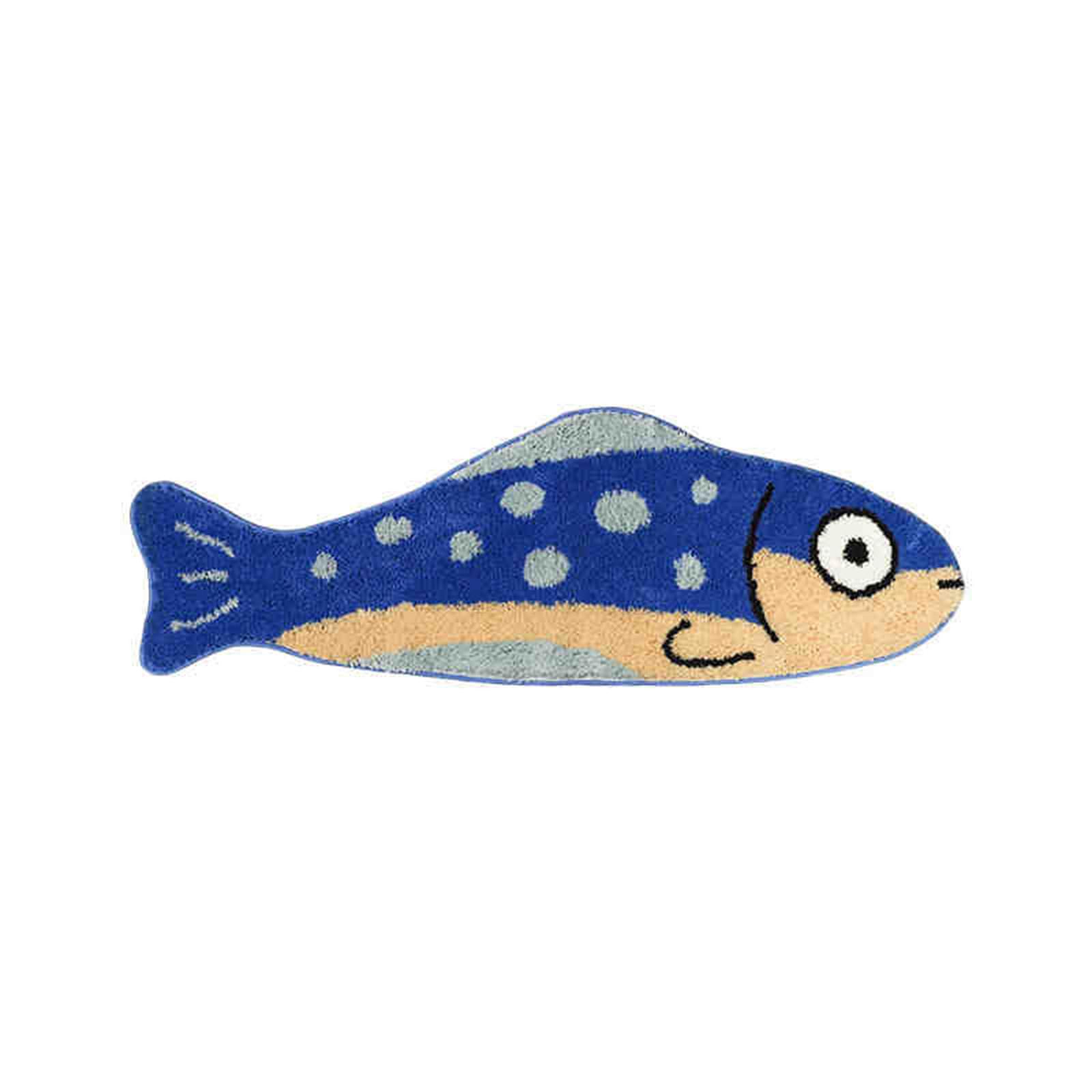 Tapis floqué poisson pour la décoration de la maison et salon