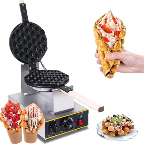 Bubble Waffle Maker, 1400W Electric Egg Cake Maker Machine with A...