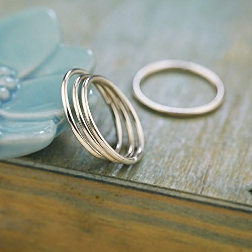 925 Sterling Silver Knuckle Rings for Women Minimalist Thin Stacking Rings Set 3PCS Midi Pinky Ring Size 2.5-8.5 - Image 7