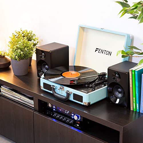 Fenton RP115 Platine Vinyle Vintage avec Valise de Rangement – Bleu, fonctionnalité Bluetooth, Tourne Disque avec Haut… - Les Beatles, Paul McCartney, John Lennon, RIngo Starr, George Harrison Fenton RP115 Platine Vinyle Vintage avec Valise de Rangement - Bleu, fonctionnalité Bluetooth, Tourne Disque avec Haut… – Image 7