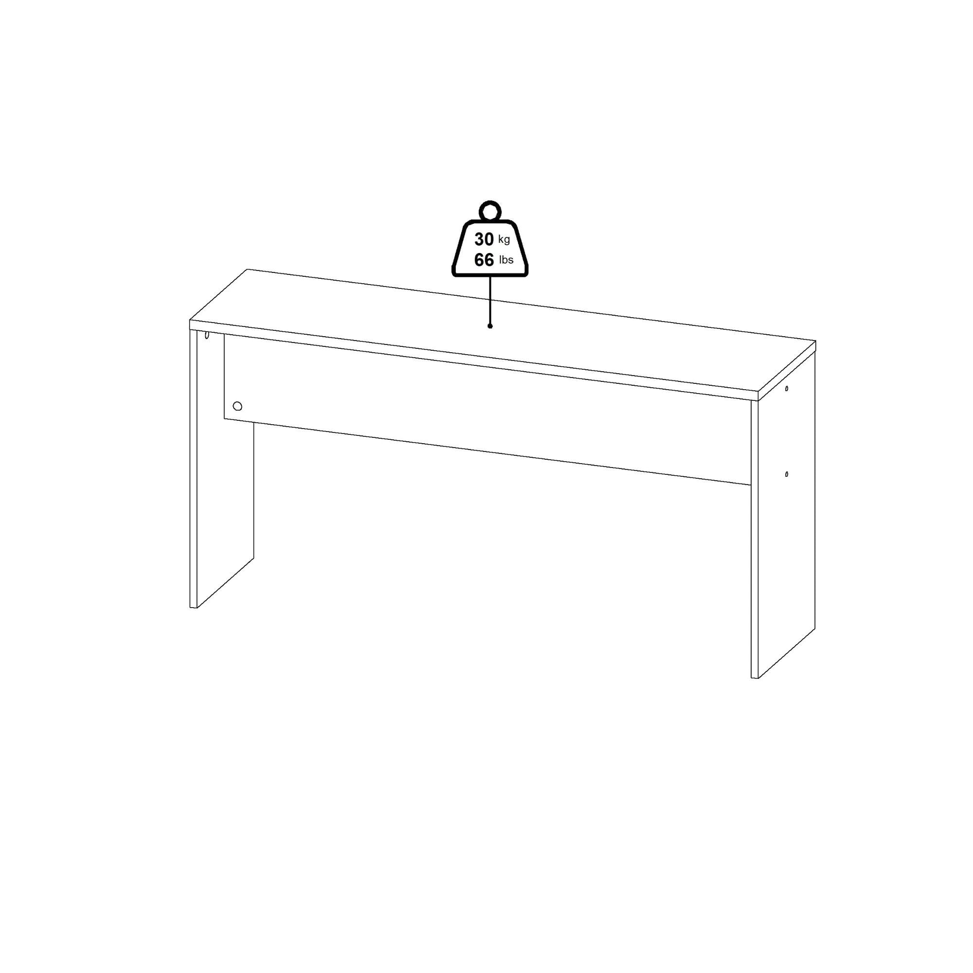Bissolo Casa Scrivania Gaming Moderna, 150x40x75,6 cm, Grigio Opaco, Design Rettangolare, Laminato