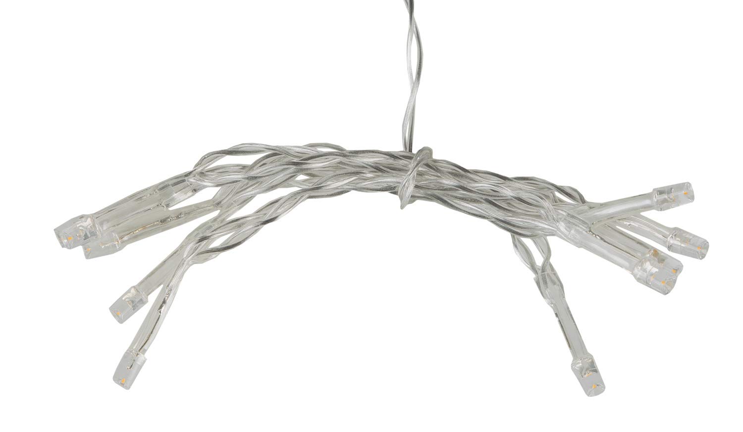 Idena 8582065 - Lampki choinkowe LED z 10 diodami LED w kolorze ciepłej bieli, z 6-godzinną funkcją timera, zasilane bateryjnie, ok. 1 m długości, do dekoracji wnętrz, do rękodzieła