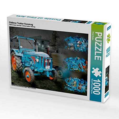 CALVENDO Puzzle Oldtimer Traktor Hanomag 1000 Teile Puzzle quer | Lege-Größe cm Foto-Puzzle für glückliche Stunden