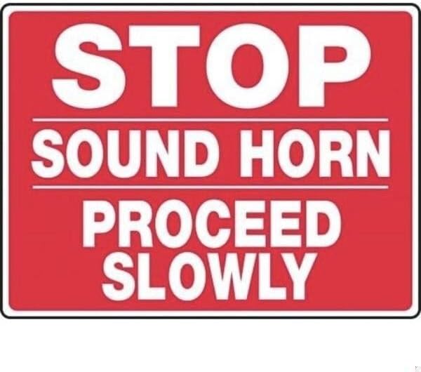 SAFETY SIGN STOP SOUND HORN, Mfr: MVHR485XL-A